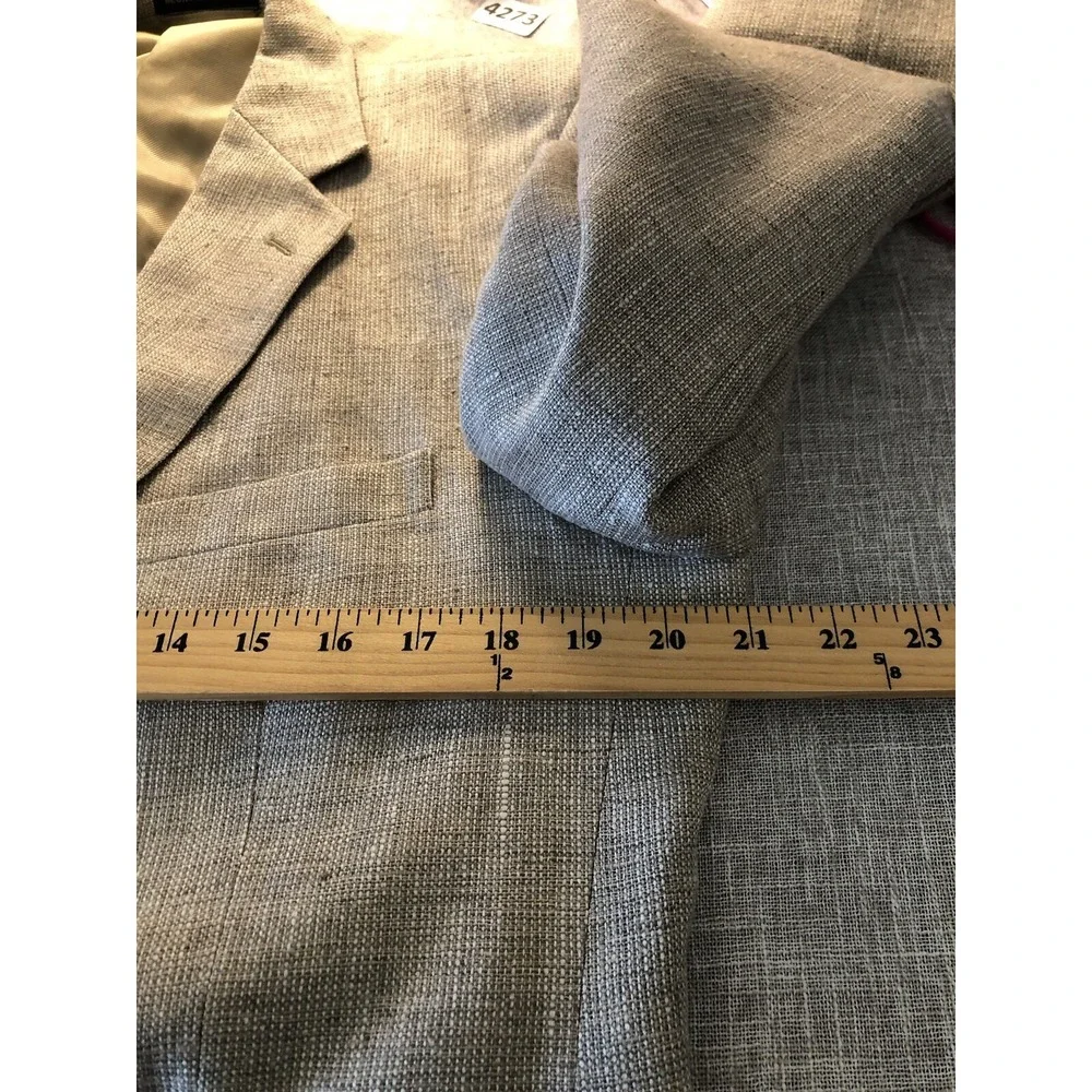 Towncraft Blazer Mens 40R Tan Silk Tweed Sport Coat Jacket Business Casual